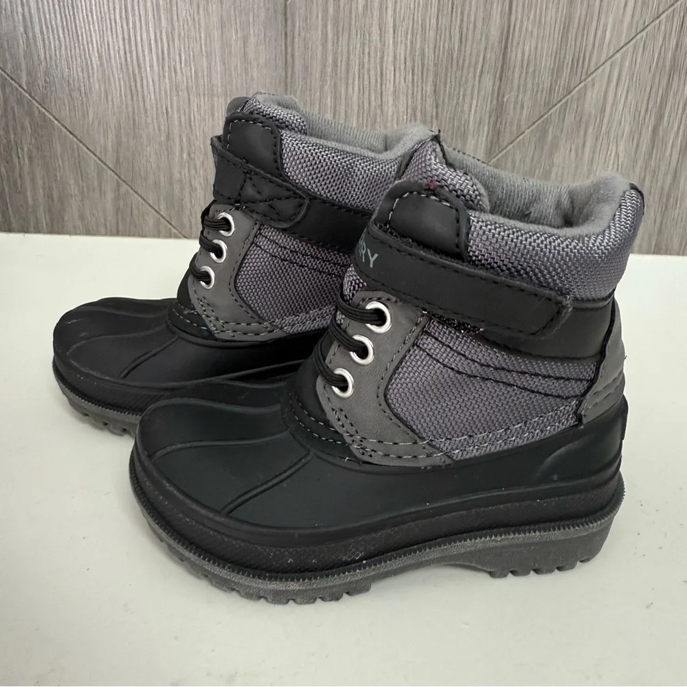 Sperry Toddler Black and Gray Winter Boots